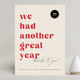"Type Cheer" - Holiday Cards in Cream by Megan Cash - Front