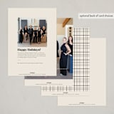 "Type Cheer" - Holiday Cards in Cream by Megan Cash - Back of Card Options