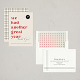 "Type Cheer" - Holiday Cards in Cream by Megan Cash - Assembled