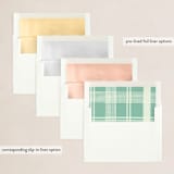 "Tree Stack" - Holiday Cards in Mist by Creo Study - Envelope Liners
