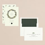 "Painted Wreathe" - Holiday Cards in Sage by Mansi Verma - Assembled