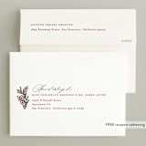 "Floral Wreathe" - Holiday Cards in Candy Cane by Mansi Verma - FREE Recipient Addressing