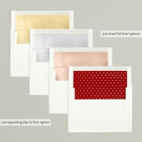 "Floral Wreathe" - Holiday Cards in Candy Cane by Mansi Verma - Envelope Liners