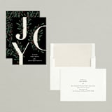 "Adorned Joy" - Holiday Cards in Coal by Jennifer Postorino - Assembled