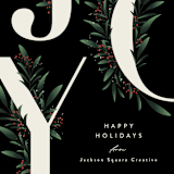 "Adorned Joy" - Holiday Cards in Coal by Jennifer Postorino - Close-Up