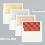 "Plaid Wishes" - Holiday Cards in Apple by Ann Gardner - Envelope Liners