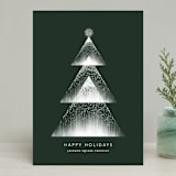 "Lights" - Holiday Cards in Deep Forest by Vivian Yiwing - Front
