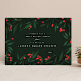 "Holly Berries Holiday" - Holiday Cards in Holly Berry by Julie Murray - Front