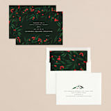 "Holly Berries Holiday" - Holiday Cards in Holly Berry by Julie Murray - Assembled