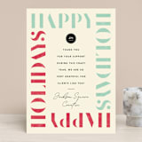 "Stencil Border" - Holiday Cards in Eggnog by Robert and Stella - Front