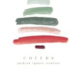 "tree of strokes" - Holiday Cards in Cherry by Creo Study - Close-Up