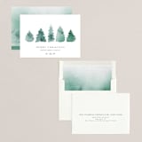 "Watercolor Trees" - Holiday Cards in Juniper by Heather Cairl - Assembled
