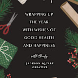 "Wrapping Up" - Holiday Cards in Pine by Katherine Moynagh - Close-Up