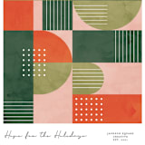 "Abstract Hope" - Holiday Cards in Crimson by Nam Bourassa - Close-Up