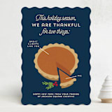"Pie Chart" - Holiday Cards in Midnight by Holly Whitcomb - Front