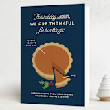 "Pie Chart" - Holiday Cards in Midnight by Holly Whitcomb - Folded Card