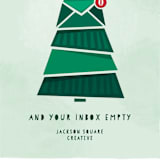 "Inbox Empty" - Holiday Cards in Mint by Kelsey Mucci - Close-Up