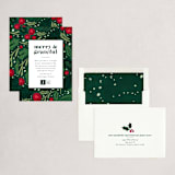 "Large Print" - Holiday Cards in Wreath by Amy Payne - Assembled