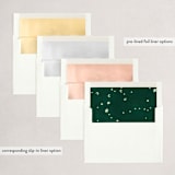 "Large Print" - Holiday Cards in Wreath by Amy Payne - Envelope Liners