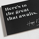 "Bold Type" - Holiday Cards in Noir by Bethan - Detail