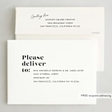 "Bold Type" - Holiday Cards in Noir by Bethan - FREE Recipient Addressing
