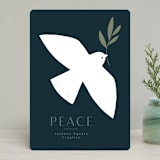 "Modern Dove" - Holiday Cards in Midnight by Kacey Kendrick Wagner - Front