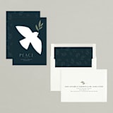 "Modern Dove" - Holiday Cards in Midnight by Kacey Kendrick Wagner - Assembled