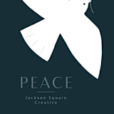 "Modern Dove" - Holiday Cards in Midnight by Kacey Kendrick Wagner - Close-Up