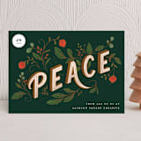 "Botanical Peace" - Holiday Cards in Forest by Tanya Lee of Frooted Design - Front