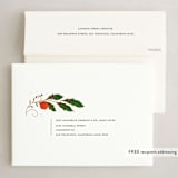 "Botanical Peace" - Holiday Cards in Forest by Tanya Lee of Frooted Design - FREE Recipient Addressing