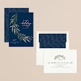 "Laurel" - Holiday Cards in Midnight by Melanie Kosuge - Assembled