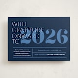 "The Grateful Type" - Holiday Cards in Blue Night by Annie Clark - Front