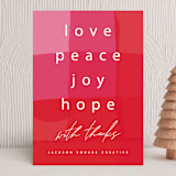 "Painted Plaid" - Holiday Cards in Cherry by AK Graphics - Front