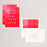 "Painted Plaid" - Holiday Cards in Cherry by AK Graphics - Assembled