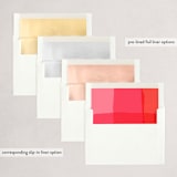 "Painted Plaid" - Holiday Cards in Cherry by AK Graphics - Envelope Liners