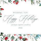 "Holiday Expressions" - Holiday Cards in Aqua by Chris Griffith - Close-Up