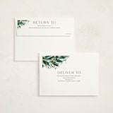 "Watercolor festive wreath" - Holiday Cards in Vert by Jackie Crawford - FREE Recipient Addressing
