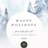 "Watercolor Forest" - Holiday Cards in Snow by Jen Merli - Close-Up