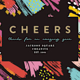 "Cheers & Art" - Holiday Cards in Candy by Maria Alou - Close-Up