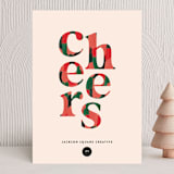 "Painterly Cheers" - Holiday Cards in Candied Apple by Iveta Angelova - Front