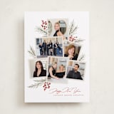 "Pine + Sprig" - Holiday Cards in Holly Berry by Wildfield Paper Co - Front