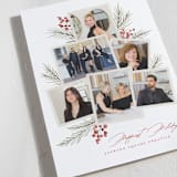 "Pine + Sprig" - Holiday Cards in Holly Berry by Wildfield Paper Co - Close-Up
