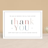 "Thank You" - Holiday Cards in Rainbow by Kanika Mathur - Front