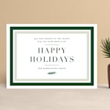 "Classic Corporate" - Holiday Cards in Emerald by Stacey Meacham - Front