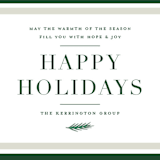 "Classic Corporate" - Holiday Cards in Emerald by Stacey Meacham - Close-Up