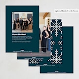 "Snowflake Wishes" - Holiday Cards in Teal by Heather Schertzer - Back of Card Options