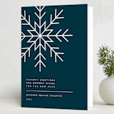 "Snowflake Wishes" - Holiday Cards in Teal by Heather Schertzer - Folded Card