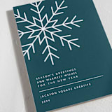 "Snowflake Wishes" - Holiday Cards in Teal by Heather Schertzer - Detail