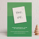 "Same Page" - Holiday Cards in Spruce by Shannon Kohn - Front