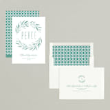 "CORONET" - Holiday Cards in Spearmint by Melanie Kosuge - Assembled
